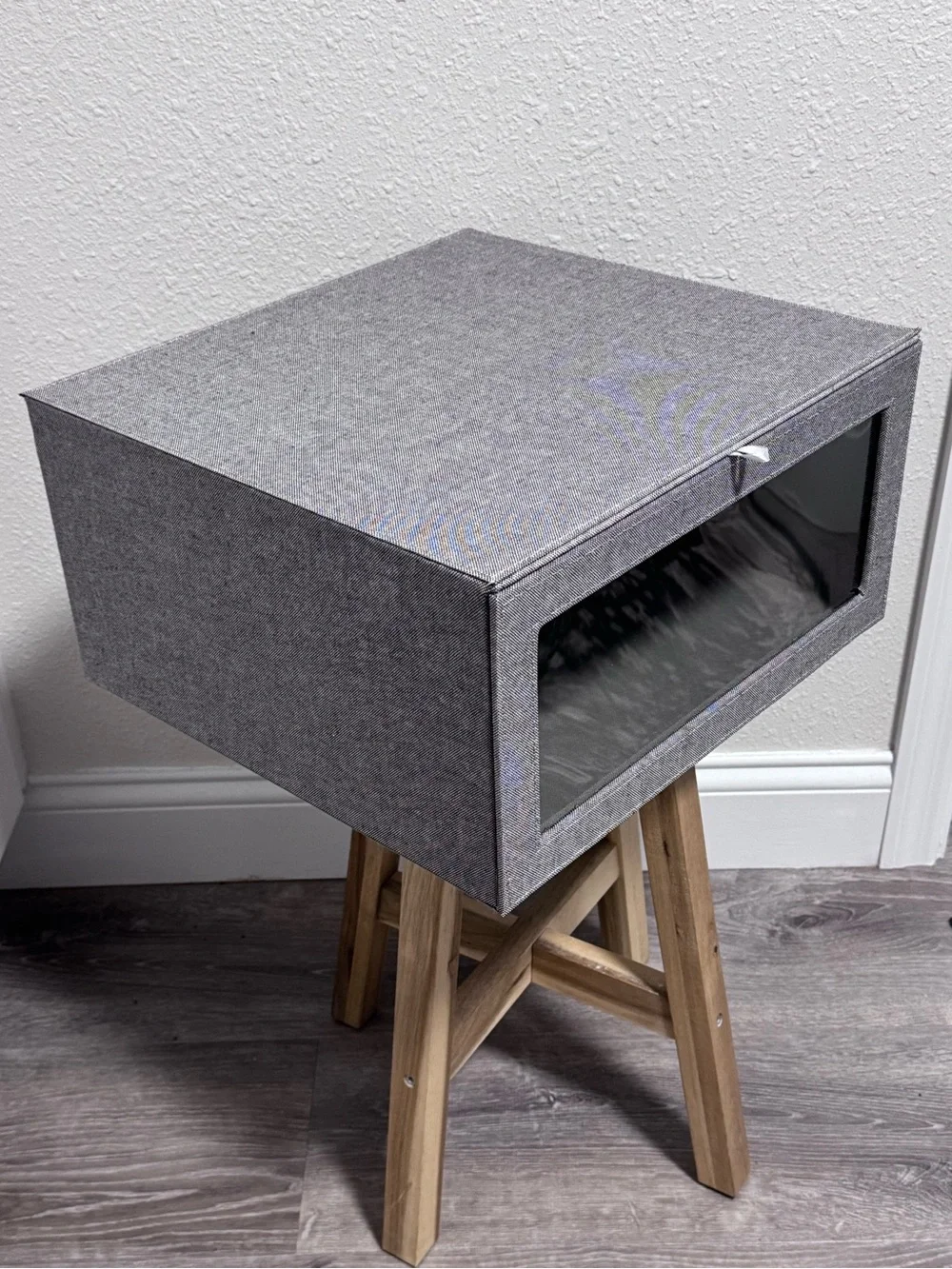 Cambridge Drop-Front Sweater Box in Grey - The Container Store EUC